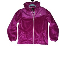 The North Face OSO Fleece Hoodie Jacket Magenta Pockets Teen Girls Size XL 18