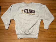 Vtg 90s 1996 Atlanta Olympics Champion Reverse Weave Crewneck Sweatshirt Size M