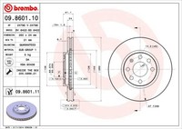 Brembo 2 Bremsscheiben Coated Disc Line BelüFtet 260 Mm (09.8601.11) |