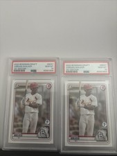 (2) 2020 Bowman Draft Jordan Walker Cardinals RC Rookie PSA 10 GEM MINT