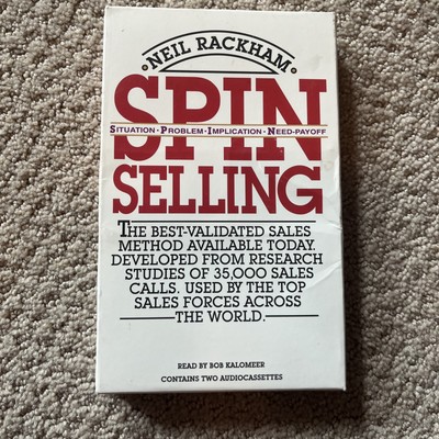 SPIN Selling Audio Book Cassettes, by Neil Rackham Used Sales Tapes Like New