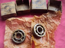 BSA BANTAM VESPA NEW OLD STOCK HOFFMANN 112 BRASS CAGE WHEEL BEARINGS X 2