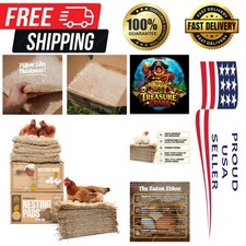 Aspen Wood Nesting Pads for Laying Hens - Sustainable 10 Pack 13x13
