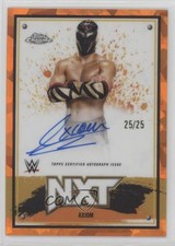 2025 Topps Chrome WWE Sapphire Edition NXT Orange 25/25 Axiom #NXT-AXM Auto 01wt