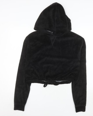 Year of Ours Damen Schwarz Medium Pullover Hoodie Kordelzug Saum Baumwollmischung