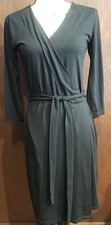 Gap Women's XS Black 3/4 sleeve stretch Wrap Dress Stretch Workwear Business