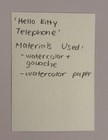 ACEO Technology Hello Kitty Telephone Watercolor & Gouache on Watercolor Paper — photo 2