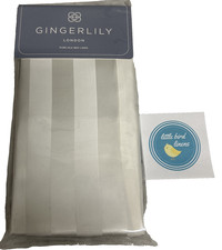 Gingerlily London Silk Euro Sham Lancaster Stripe 26 X 26 Ivory 3 available New