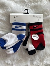 Nike Infant/Toddler Boy's 6-Pair Pack Ankle Socks Lightweight 2-4 Yrs Old