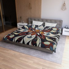 Bohemian Floral Microfiber Duvet Cover Cozy Bedroom Decor Bedding Artistic Gift
