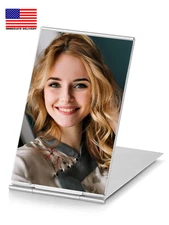 Folding Mirror, Compact Ultra-Slim Small Portable Travel Size Makeup Mirror (Alu