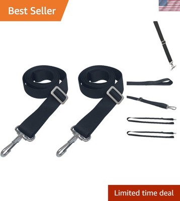 2 PCS Adjustable Bimini Boat Top Straps with Loops and Single Snap Hook - 28''...