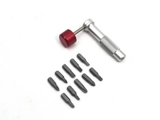 T-handle Bitholding Screwdriver Bit Driver for an EDC Tool Pouch w/ bits