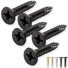 Wood Screws #9 x 1 Inch for Door Hinges - 25 pack