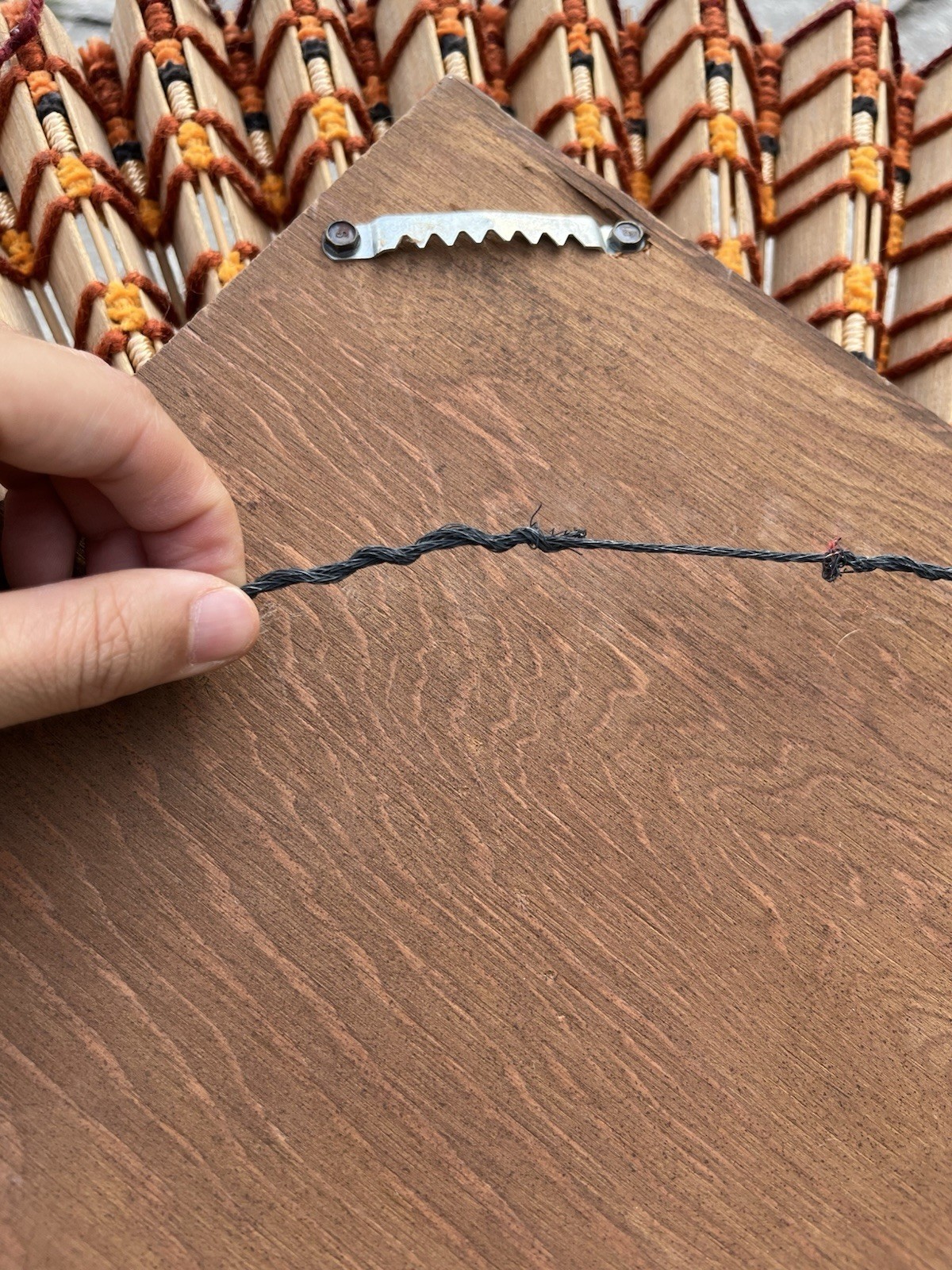 Vintage Maria Kipp Woven Textile Sun Face Wall Hanging Sculpture 1960's