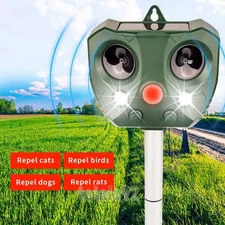 Outdoor Ultrasonic Animal Repellent Keep Deer Cat Dog Raccoon Mouse Fox Away NEW