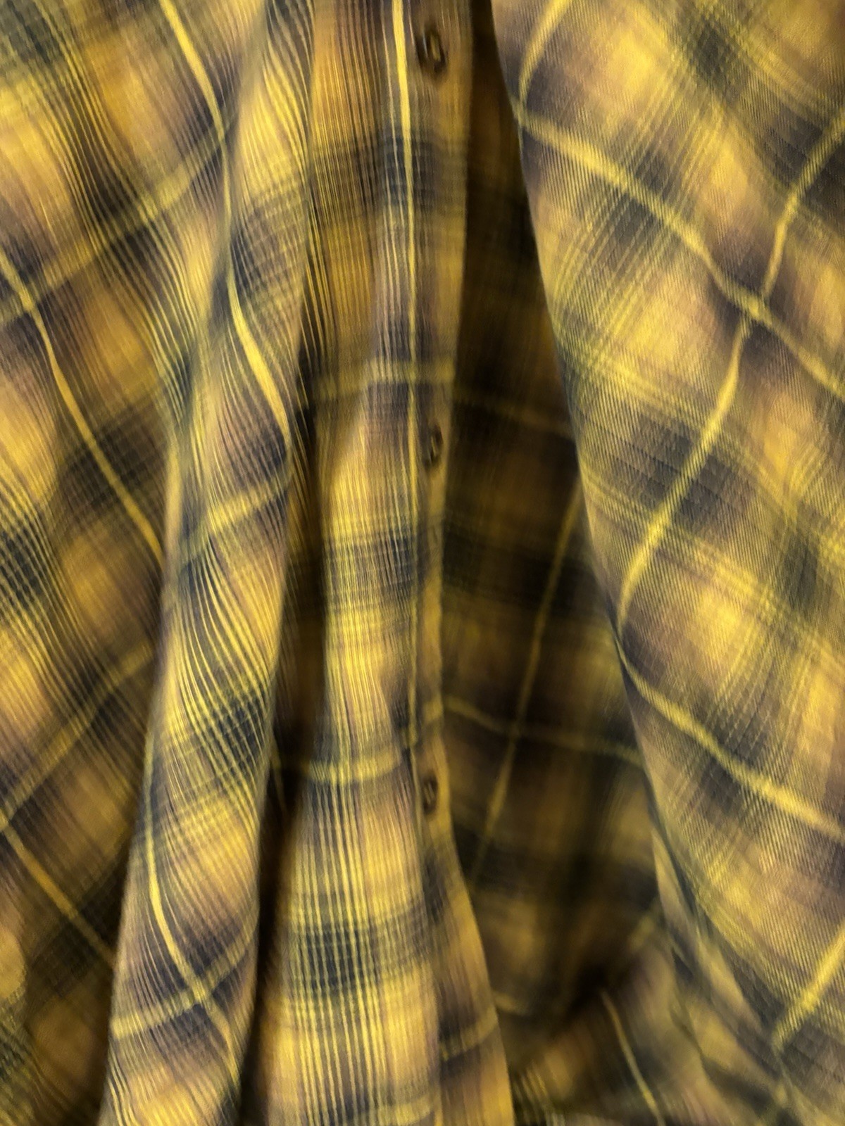 Shein Yellow/Multi-Color Plaid Long Sleeved Button Up Blouse. Size: Medium. image 9