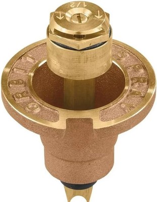 2-Pack 54071 Brass Pop-Up Flush Head Sprinkler with Half Pattern Spray Nozzle -