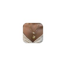 Dcfywl731 Seashell Necklace for Women Gold Shell G:layered seashell necklace