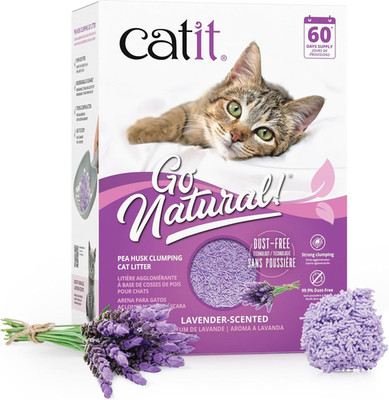 - Go Natural Pea Husk Clumping Cat Litter - Lightweight, Dust Free, Easy Cleanin