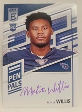 2022 Panini Donruss Elite Football MALIK WILLIS Pen Pals Auto