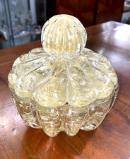 BAROVIER MURANO - SCATOLA PORTACIPRIA DA TOILETTE - VETRO BULLICANTE - ANNI '40