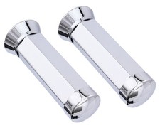 All Square Chrome Handlebar Grips Beach Cruiser Bike Lowrider Bicycle Chopper.