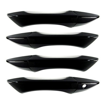 Set Glossy Pure Piano Black Cover Trim For 2009-2014 Acura TSX Side Door Handle