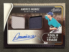 2022 Absolute Baseball Andres Munoz #TT2S-AM Tools of the Trade Swatch Auto /199