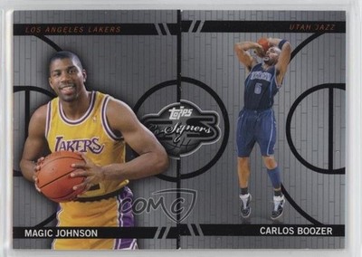 2008 Co-Signers Changing Faces Silver 9/99 Magic Johnson Carlos Boozer HOF 4ib