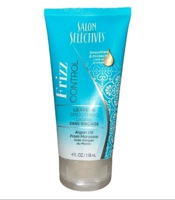 Salon Selectives Leave-In Conditioner Frizz Control Smoothing Argan Oil 4 fl oz