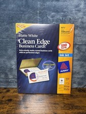 500 pk Avery WHITE Matte BUSINESS CARDS 2 x 3...
