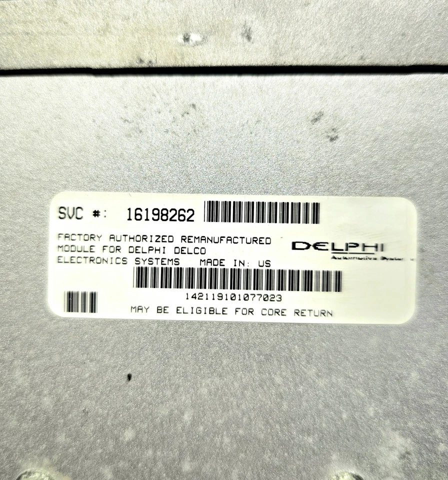 Módulo de control del motor Pontiac Firebird Camaro 1990-1992 ECU Delphi OEM Foto 4 de 4