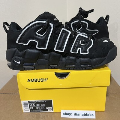Nike Air More Uptempo Low  Ambush Black - Size 10.5 DS FV1299-001
