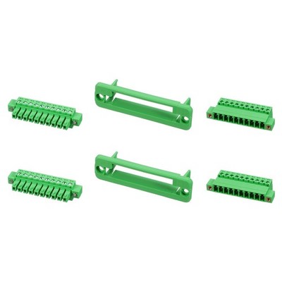2Set 10 Pin 3.81mm Pitch PCB Flange Mount Screw Terminal Block Connector Plug