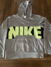Nike Men  s Therma Fit Hoodie Pullover Size S Color Gray Green Long Sleeve