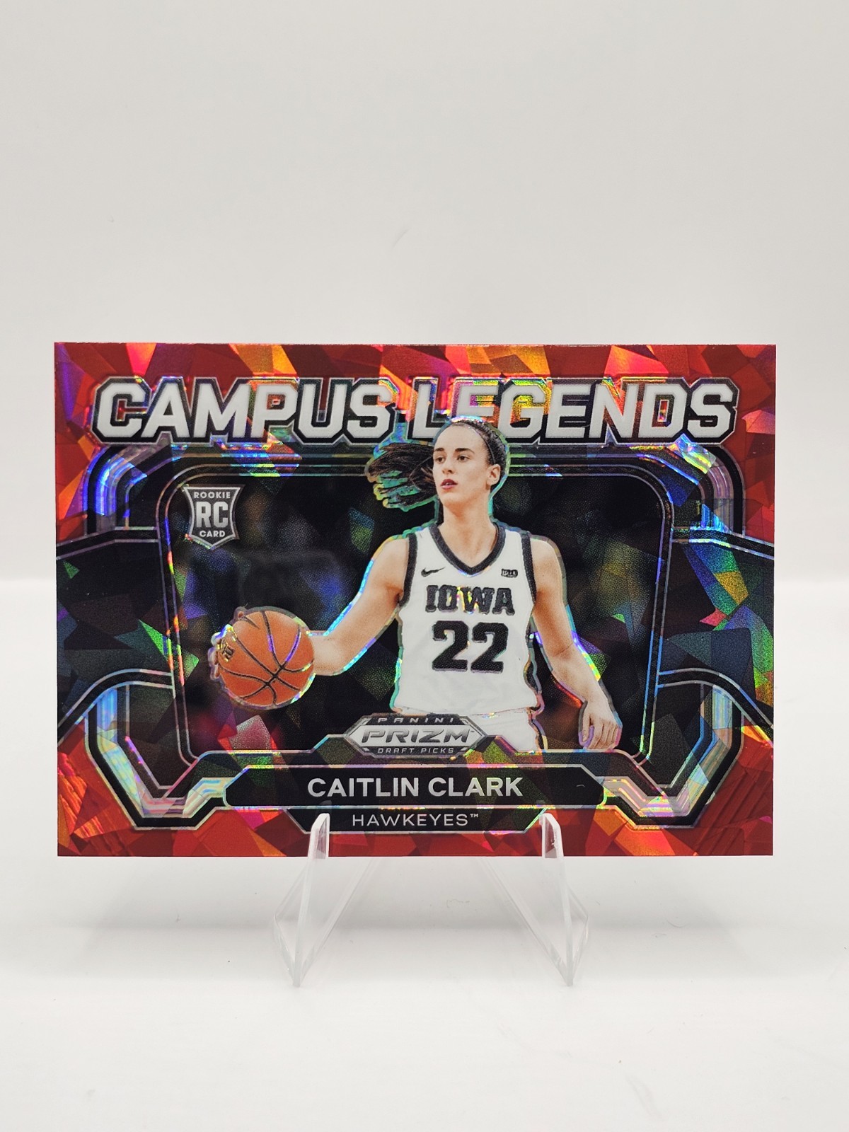 2024 Panini Prizm Draft Picks - Campus Legends Caitlin Clark #5 Red Ice Prizm