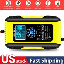 10A Car Battery Charger for Lifepo4 Lead Acid AGM Truck Motorcycle Marine Boat