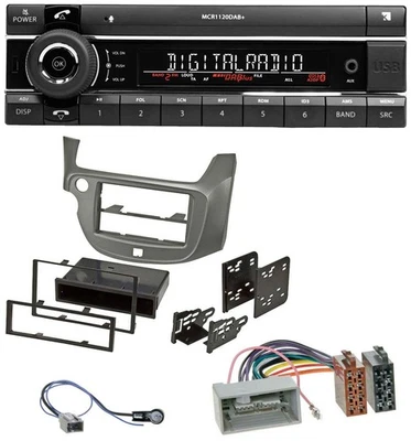Kienzle Bluetooth MP3 USB DAB Autoradio für Honda Jazz (ab 2009) - silber - Bild 1 von 4