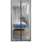 Heavy Duty Magnetic Self-Sealing,Fly Insect Striped Mesh Curtain,For Doors Rooms