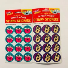 TREND Scratch n Sniff RETRO STINKY STICKERS scent: Cherry Punch & MILKSHAKE 2pk