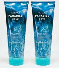 2 Bath  Body Works PAPAYA PARADISE COVE Body Cream Lotion Tube 8 oz
