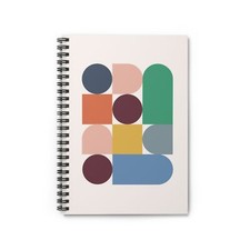 Colorful Shapes Spiral Notebook Ruled Line 