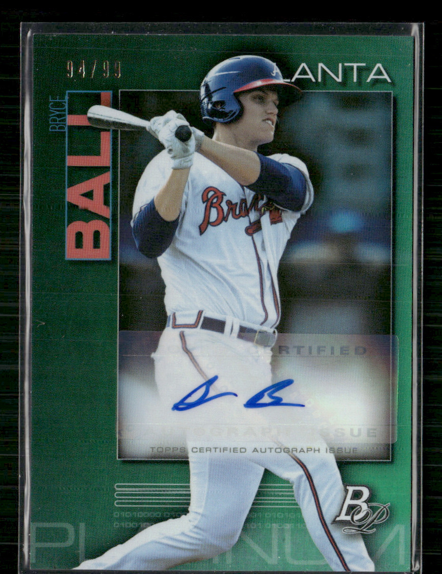 Bryce Ball 2020 Bowman Platinum Green Auto 94/99