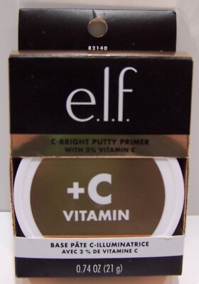 e.l.f. C-Brightening Putty Primer, Makeup C-Bright With 2% Vitamin C .74oz