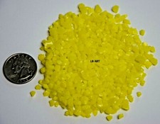 0120.03 - 1oz CANARY YELLOW OPALESCENT BULLSEYE GLASS COURSE FRIT 90 COE