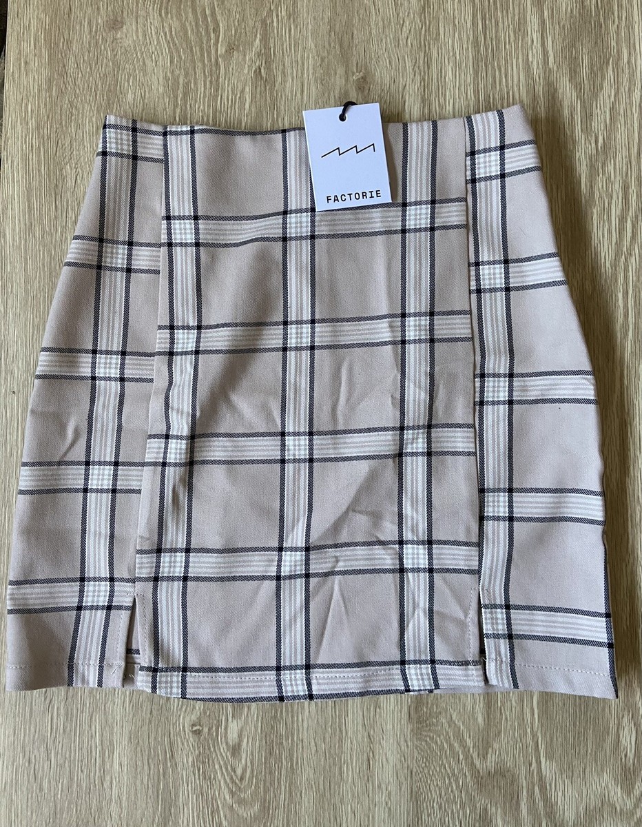 Factorie Double Split Mini Skirt size Au (New with Tag) RRP