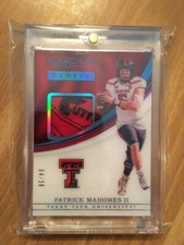 Patrick Mahomes rookie jersey patch glove 2017 Immaculate 4/28 college material
