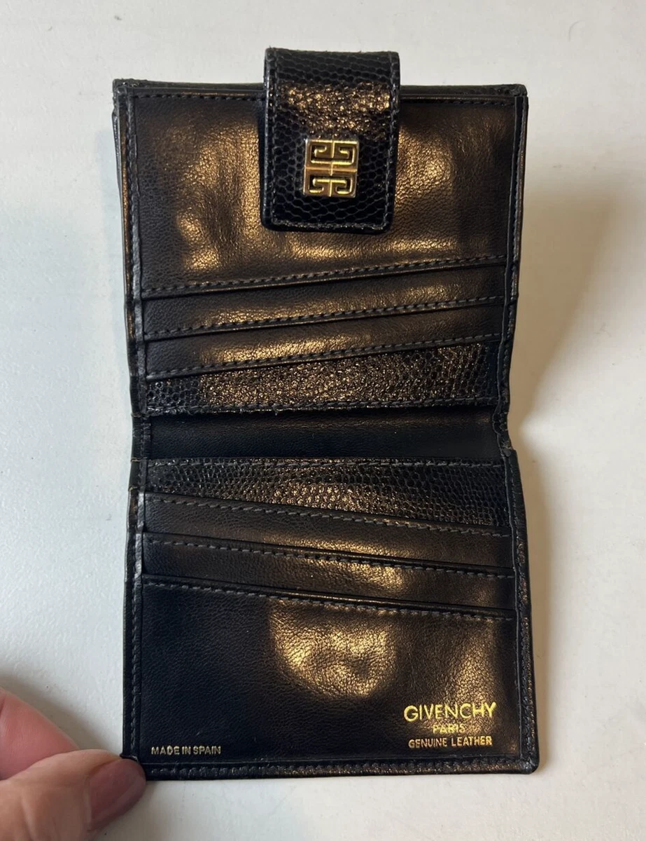 Givenchy Black leather BIFOLD Wallet ~ Vintage