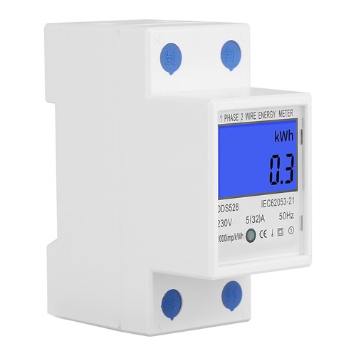 5‑32A 50Hz LCD Display Single Phase Energy KWh Meter DIN Rail Mounting DDS528 U - Picture 10 of 14